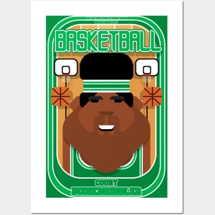 Basketball Green - Court Dunkdribbler - Hayes version Posters and Art